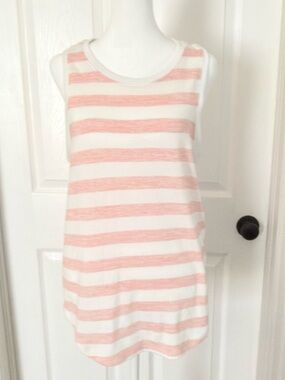 Market & Spruce Peach-Striped Knit Top